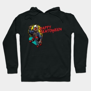 Happy Skatoween Skull Design for a Skater Board Hoodie